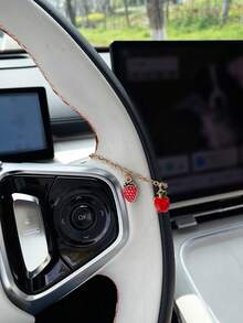 Décoration créative de volant de voiture en forme de fruits - fraise, cerise, pomme. Accessoire personnalisé de pendentif de chaîne pour l'intérieur de la voiture - A - Voir 12