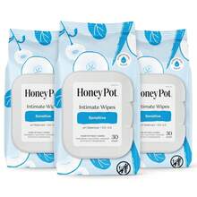 Honey Pot Company - Feminine Wipes - Individually Wrapped - Daily PH Balancing, Fragrance & Sulfate Free Wipes For Intimate Parts, Body, Or Face - Hygiene Products - Sensitive - 15 Ct (Pack 3) - Sensitive - View 10