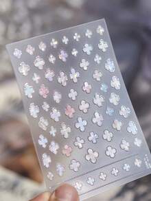 1款热压印美甲奢华贴纸 热销现代简约美甲魅力贴纸 高端质感四叶草贴纸 美甲贴纸 DIY - 彩色 - 查看 3