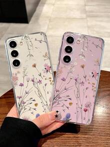 1个精美花卉软壳手机壳，兼容华为荣耀、Galaxy A04e/12/A13/A14/A34/A50/A52/A53/A54/S21/S22/S23/S24/S25/S25 Ultra/S25 FE/S26/S26 Plus/S26 Ultra/S26 Edge、6A/7A/8A、12T/13T/15T/15T Pro（国际版） - 無色 - 查看 2