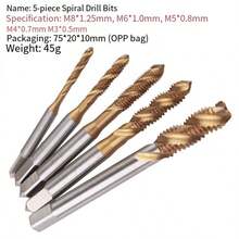 5件套自钻钻头套装 - 钻孔和螺丝孔组合工具，涂层钻头，适用于金属/木材钻孔 - 鑽頭套裝 - 查看 9