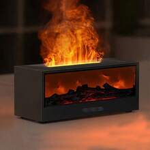 3D Flame Aroma Diffuser, Color Ambient Lighting With Remote Control, Ultrasonic Aromatherapy Humidifier, Suitable For Office, Bedroom, Holiday Gift, Power: 5W - 迷你款 - 查看 11