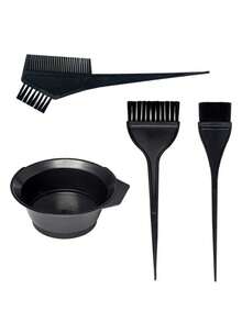Dụng cụ nhuộm tóc, Bộ dụng cụ tạo kiểu tóc, Bát nhuộm tóc tại nhà, Bộ lược, Dụng cụ tạo kiểu, Cọ nhuộm tóc, Bát nhuộm tóc, Khăn lau salon nhuộm tóc, Kẹp tóc nhuộm, Găng tay chống thấm nước, Salon tóc, Salon nhuộm tóc - màu đen - Xem 3