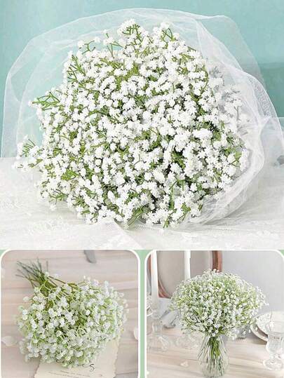 40支/10支/6支仿真满天星，婚礼派对家居装饰花束，DIY配件，节日派对礼物，适用于婚礼、生日、各种节日装饰