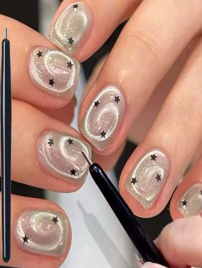 1/2 磁性美甲笔 - 强力磁铁，适用于凝胶指甲油，专业美甲沙龙及家用美甲/足部工具 - 无异味磁性美甲棒，沙龙及DIY美甲必备，小巧便携，可靠耐用，时尚设计，专为美甲爱好者打造，适用于家庭美甲沙龙及DIY美甲，旅行必备，夏季、母亲节、送朋友、送女朋友的理想礼物