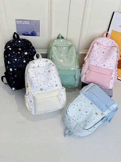 New Fashionable Minimalist Versatile Comfortable Backpack, Suitable For School, Graduation, Travel, Large Capacity Multi-Function Unisex Design