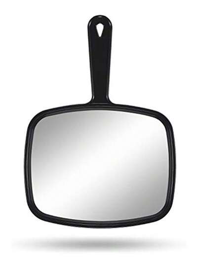 Excellent HD Clarity: Our Black Hand Mirror Features Single-Sided HD Glass, Providing Crystal-Clear, Distortion-Free Reflection With No Magnification, Making It Perfect For Proonal Or Home Use. This Handheld Mirror Is A Must-Have For Barbershops, Salons, Dental Clinics, And Personal Grooming Spaces, And Can Also Be Used As A Bath
