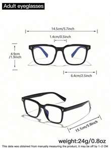 1/2副时尚大框透明眼镜，男女通用，适合音乐节、派对和各种节日场合。 - 彩色 - 查看 5