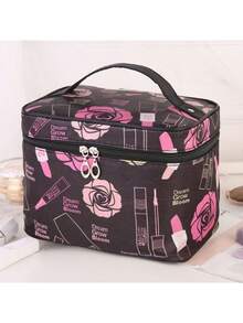 Túi đựng mỹ phẩm bằng polyester dung tích lớn, túi xách tay dành cho nữ, túi đựng đồ có thể gấp gọn, túi đựng đồ vệ sinh cá nhân cầm tay. - Nhiều màu - Xem 2