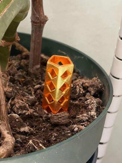 1 Conjunto de 3 - Tubos de Ventilação de Solo para Vasos de Tamanhos Variados (17cm, 21cm e 25cm) - Seção Transversal Pentagonal - Com Furos em Formato de Diamante, A Solução Definitiva para Prevenir o Apodrecimento das Raízes