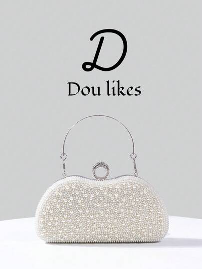 Túi xách dạ hội đính ngọc trai mới, túi xách dự tiệc trang trí ngọc trai dành cho nữ, túi dự tiệc cocktail, túi cưới, túi xách ngọc trai, được thiết kế cho nữ, phù hợp cho các dịp cưới hỏi, quà tặng cho nữ, hộp đêm, phối cùng váy dạ hội.