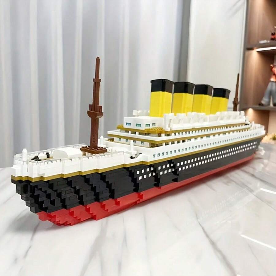 Bộ xếp hình tàu du lịch hạng sang 400+ mảnh – Mô hình kiến trúc 3D thu nhỏ dành cho thanh thiếu niên và người lớn từ 6 tuổi trở lên, đồ chơi kích thích giác quan và giảm căng thẳng, quà tặng sinh nhật và Ngày của Cha, trang trí phòng, quà tặng trong túi quà dự tiệc, hoạt động lắp ráp sưu tầm dễ thương và thú vị. - Nhiều màu - Xem 1