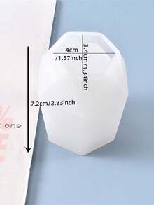 1 件几何设计 DIY 硅胶模具 - 白色 - 查看 3