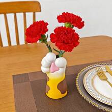 Cute Cat Paw Resin Vase, Ins Style Pet Decor, Desktop Flower Planter For Living Room - A - View 7