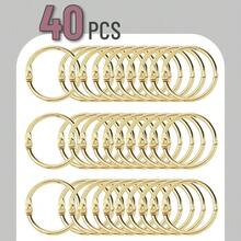 40 Pack Gold Loose Leaf Binder Rings 1 Inch Metal Book Rings - 金子 - 查看 6