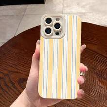 1 chiếc ốp lưng điện thoại TPU chống rơi, tối giản, họa tiết sọc Iris, thân thiện với da, tương thích với iPhone 17 Pro Max, 11, 16 Pro Max, 16 Pro, 16, 15 Pro Max, 14 Pro Max / Galaxy S25 Series, SAM A16 / Honor X6A, X7B, X8B / 13C, Note 13 - trắng - Xem 2