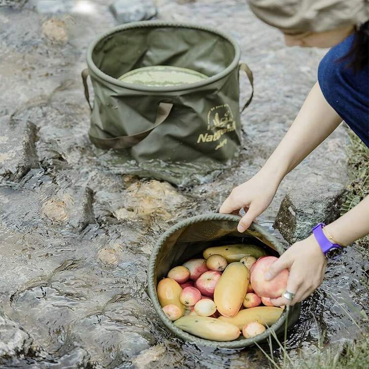 1pc Multifunctional Foldable Water Basin, Collapsible Bathtub, Portable Trash Can, Lightweight Foldable Bucket With Handle, Suitable For Camping, Dishwashing, Laundry, Fishing, Hiking - Multicolor - View 5