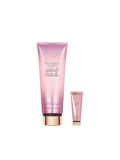 Victoria's Secret [Bundle] Velvet Petals Shimmer Body Lotion 236 Ml + Body Lotion 236 Ml