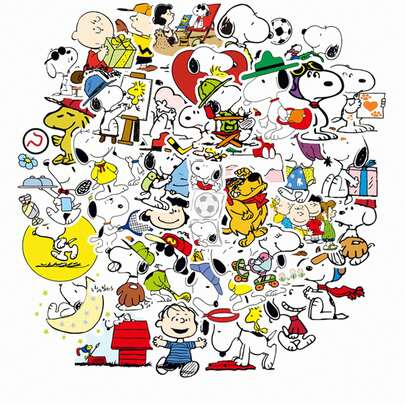  100 miếng dán Snoopy Graffiti phổ biến năm 2026 với nhiều họa tiết độc đáo và phong cách graffiti cổ điển. Chất liệu chống thấm nước, bám dính chắc chắn, bóc ra không để lại dấu vết, có thể dùng để trang trí bình nước, vali, laptop, ván trượt, mũ bảo hiểm, v.v. Giá trị thẩm mỹ cao, tính thực tiễn cao, tự tay trang trí cực kỳ thú vị.