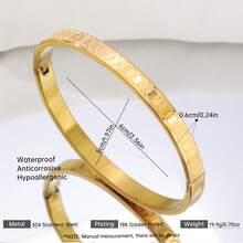 [Vòng tay mạ vàng 18K] Món quà cưới Trung Đông sang trọng dành cho cô dâu Dubai. Có sẵn các kích thước 4mm và 6mm. - vòng đeo tay - Xem 5