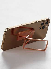 1pc Alloy Mini Foldable Stand Metal Rectangular Ring Holder, Multifunctional Rotatable Metal Foldable Phone Stand, Tiltable & Adhesive For IPhone, Android Phones, Phone Accessory, Phone Charm, Mother's Day Birthday Gift For Mom - Multicolor - View 6