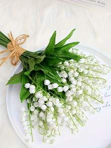 1/4/8/12 CÂY HOA LINH LĂNG NHÂN TẠO MÙA XUÂN/HÈ, Phụ kiện trang trí đám cưới, Thích hợp cho nhà cửa, văn phòng, trang trí đám cưới, sử dụng được cả bốn mùa. - Hoa chuông xanh - Xem 2