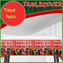 Roblox 1 chiếc khăn trải bàn chủ đề game anime, trang trí tiệc, khăn trải bàn dã ngoại ngoài trời, khăn phủ bàn chơi game, thiết kế ngộ nghĩnh, thích hợp cho Giáng sinh, Halloween, tiệc sinh nhật. - Khăn trải bàn Roblo 2 - Xem 6
