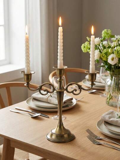 Bộ 3 chân nến phong cách Bắc Âu hiện đại, thích hợp cho đám cưới, trang trí nhà cửa, trang trí tiệc lễ hội, trang trí nhà cửa dịp lễ, cầu hôn, thư giãn bằng liệu pháp hương thơm, trang trí nhà hàng và quán cà phê.