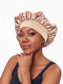 3条装女士多色宽檐发带，丝缎材质，适合日常佩戴 - 3pc灰色酒紅卡其 - 查看 3