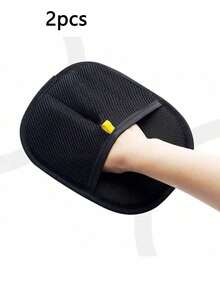 1只黑色静电宠物毛发去除手套 | 猫毛去除工具 | 家居清洁配件 | 可去除家具、床上用品、衣物上的宠物毛发 | 使用方便，只需擦拭即可将毛发撕成条状。此款为特定型号，并非通用款。 - 彩色 - 查看 9