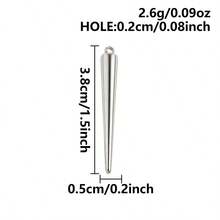 1 pieza/3 piezas Colgante de acero inoxidable 304 con baño electrolítico de oro/plata/negro de estilo minimalista y elegante, en diferentes longitudes, adecuado para hacer joyas DIY como collares, pulseras y pendientes - cono - Ver 31