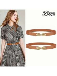 1/2 chiếc thắt lưng co giãn thời trang, trang trí thắt lưng co giãn, phù hợp với váy của phụ nữ - Nhiều màu - Xem 29