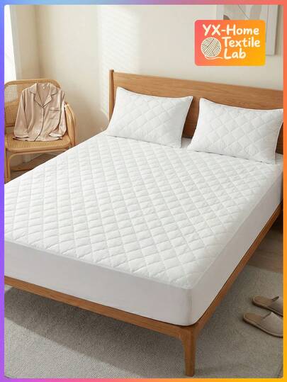 1pc Waterproof Solid Color Fitted Sheet, Bedding, Multiple Colors Available, Soft & Comfortable Mattress Cover, Skin-Friendly Mattress Protector, Made Of Modern Minimalist Fabric, Suitable For Double Bed, Full Size Bed, Queen Size, Machine Washable, Dust Protection, Only Includes 1 Fitted Sheet (Pillowcase And Pillow Not Included), Bedroom Decor, Room Decor, Bed Cover