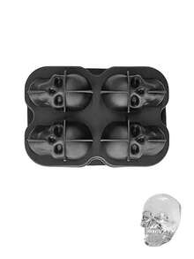 1 pièce Moule à glaçons en silicone 4 cavités, glaçons en forme de crâne, rose, diamant pour whisky - Noir - Voir 8