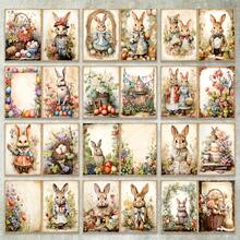 36 tờ giấy nền hình thỏ Phục Sinh khổ A5, thích hợp cho sổ lưu niệm, tranh ghép, thiệp chúc mừng, album ảnh và các sản phẩm thủ công. - Hình chữ nhật - Xem 4