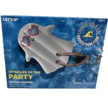 Lets Go! Summerween - Tubo inflable para balsa de verano fantasma fantasmal con anteojos de sol 49 x 37 x 8.7 pulgadas - Blanco - Ver 3