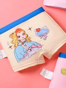 4pcs Girls Cute Printed Panties, Princess Pattern Comfortable Briefs, Suitable For All Seasons - Multicolor - View 4