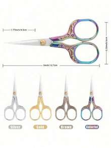 1 Set Multipurpose Scissors, Retro Stainless Steel Sewing Scissors - Precise Cutting Of Fabric And Threads, Suitable For Embroidery, Sewing Supplies And Tailoring Accessories. Sewing Supplies, Retro Embroidery Scissors, Sewing Scissors, Stainless Steel Detail Scissors, Suitable For Embroidery, Sewing, DIY Crafts And Office Use. - One Size - View 10