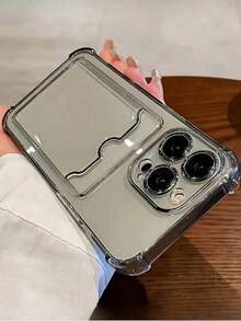 Solid Material Fashion TPU Transparent TPU Protective Phone Case With Card Slot, Compatible With Apple 17/17 Air/17 Pro/17 Pro Max, I16, I16 Pro Max, I15, I15 Pro Max, 12 Pro Max, 13 Pro Max, 14 Pro Max, 13, 14, 11, 12 Pro, 14, XS, XR, 78P, 78GES2, A13 4G, A22, A21S, A51 4G Spring Gift - Style1 (1PCS) - View 4