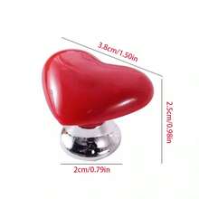 1pc Multi Colored Heart-Shaped Toilet Press, Not Damaging Long Nails, Suitable For Toilet Water Tank Button Assist, Toilet Lid Holder, Cabinet Door Handle, Drawer Handle, Etc - Heart Shape - View 3