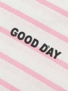 Balabala Áo thun kẻ sọc cho bé gái tuổi teen, nhanh khô, thoáng khí, nhẹ, kiểu dáng thường ngày, thích hợp mặc mùa hè 2026. - tông màu trắng đỏ - Xem 4