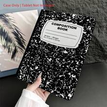 笔记本式单件装黑色大理石纹翻盖平板电脑保护套，带笔槽，自动休眠/唤醒功能，兼容 iPad 10.9/10.2/Air 5/4/2、Pro 11、第 10/9/8/7 代、9.7 英寸、Air 11/13 (M3 2025)、11 (A16 2025)、Galaxy Tab S10+/S9/A9/A11 - 彩色 - 查看 8