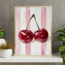 1 Peça, Arte de Parede em Tela, Arte de Parede Emoldurada, Arte de Parede com Tema de Cereja, Decoração de Cozinha Vintage Vermelho Fruta, Pôster de Arte Pop de Cereja, Decoração de Sala de Jantar de Verão Vintage, Arte de Parede de Estilo Fazenda Doce, Pôster de Estilo Preppy, Decoração de Apartamento, Decoração de Quarto de Menina Rosa, Decoração Inspirada em Dopamina, Decoração de Quarto de Estudante, Decoração de Sala de Estar, Decoração de Banheiro, Decoração de Cozinha, Decoração de Sala de Jantar, Decoração de Quarto, Presentes, Presentes de Inauguração, Decoração de Escritório - cereja - Visão 8