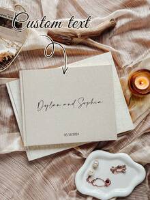 Customized Wedding Guest Book Linen Photo Album Wedding Memento Engagement Commemorative Album Customized Anniversary Gift Wedding Decoration - Multicolor - View 7