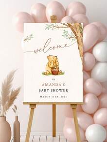 Customized Elegant Wedding & Party Welcome Sign - Personalized Design, 2D Acrylic, Chiffon Board, Multiple Material Poster Options, Suitable For Weddings, Birthday Parties, School Seasons, Graduations, Personalized Gift, Reception Decor - Multicolor 5 - View 4