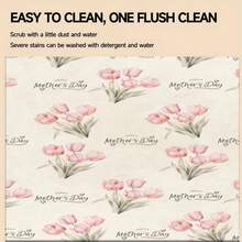1pc Tulip & Primrose Pattern Multifunctional Washing Machine Protector Mat - Anti-Scratch Drying Mat, Rubber Material, Heat Resistant & Washable, Absorbent & Durable Washing Machine And Refrigerator Protector Mat, Suitable For Laundry Room, Kitchen Countertop, Dishwasher , Easy To Clean Surface, Fits Washing Machine, Modern Home Fashion Design, Prevents Scratches And Spills - Tulips and Spring Herons - View 10