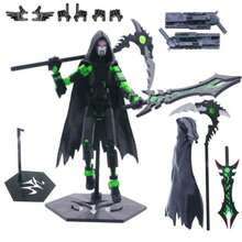 Posable Demon Wings Action Figure, Detailed Assembly Model, Fashionable Grim Reaper Sculpture Decor, Excellent Desktop Ornament, Holiday/Birthday Gift - Multicolor - View 6