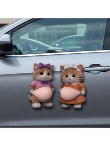Jucărie de stoarcere a burții pisicii 3D, autocolant anticoliziune cu desene animate pisică și Shiba Inu, autocolant anticoliziune din silicon super moale, potrivit pentru mașini, autocolante pentru decor acasă, consumabile pentru scrapbooking - 1 set - Vizualizare 5