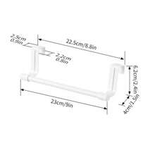 Stainless Steel Single Bar Towel Rack, Suitable For Kitchen And Bathroom, No Drilling Required, Towel Hanging Rod, Cabinet Door Hook - Multicolor - View 16