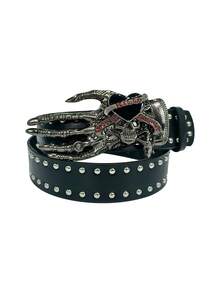 1 pieza Cinturón de moda con estampado de palmera, estilo Y2K, adecuado para fiestas, reuniones, San Valentín, verano, vuelta al colegio, Halloween y otras ocasiones - rueda cabeza amor corazón - Ver 11